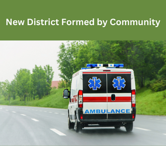 Ambulance on rural road